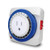 24 Hour Plug-in Electric Mechanical Outlet Timer 3 Prong Grounded, 48 ON/OFF Programs Timer Light Switch for Indoor Appliance and Lights