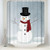 BMALL Winter Holiday Merry Christmas Happy Snowman Shower Curtain Waterproof Polyester Fabric Bath Curtain 70x78 Inches