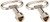 2 Pcs Metal Triangle Socket Spanner Key for 9x8mm Triangular Panel Lock