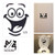 Honbay Waterproof and Removable Thinking Room Door Decal Smile Face Toilet Lid Sticker