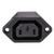 uxcell C13 Panel Mount Plug Adapter 250V AC 10A 3 Pins IEC Inlet Module Plug Power Connector Socket Straight