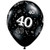 11" 40 Around Onyx Black Latex Balloons