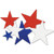 Beistle Red, White, and Blue Printed Star Cutouts - 9 count
