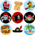 Pirate Perforated Roll Stickers for Kids 200Pcs Birthday Party Favor Decoration