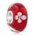 LovelyCharms Red White Flower Murano Glass 925 Sterling Silver Core Bead Fits Charm Bracelets