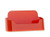 Source One Premium Clear Acrylic Business Card Holders Stands (1 Pack, Orange)