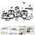 Amaonm Family Owls On The Tree Branches Wall Decal Removable Cartoon Black Vinyl Owl Wall Art Decor Stickers for Babys Children Rooms Bedroom Living Room TV Background