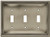 BRAINERD 64737 Beaded Triple Toggle Switch Wall Plate / Switch Plate / Cover, Brushed Satin Pewter