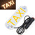 Taxi Sign?Taxi LED Light Sign Decor for Cars LED Removable Rideshare Driver Taxi Light up Sign Decor Accessories for DC 12