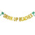 Gold Glittery Drink Up Beaches Coconut Tree Banner- Hawaii Luau Summer Beach Party Decoration Supplies