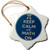 3dRose LLC orn_159554_1 Porcelain Snowflake Ornament, 3-Inch, Keep Calm and Math On Teachers Professors Mathematician