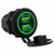 Cllena Dual USB Charger Socket Power Outlet 1A & 2.1A for Car Boat Marine Mobile (3.1A-Green)