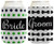 Wedding Coolie Bride Groom Marriage Bowtie Polka Dots Bridal Shower Gift 2 Pack Can Coolie Drink Coolers Coolies Premium Full Color