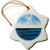 3dRose orn_99589_1 Music Notes As Clouds and Beautiful Accents Designer Original-Snowflake Ornament, 3-Inch, Porcelain