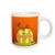 3dRose Crowing Rooster on Orange Background Mug, 11-Ounce