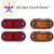 [ALL STAR TRUCK PARTS] Red/Amber 2.5" 2 Diode Oval LED Trailer Truck Clearance Light Side Marker Light 4PCS, Surface Mount Little Boat Marine Led Lights RV Camper Accessories (2 Red + 2 Amber)