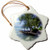 3dRose orn_34556_1 Cayman Island Resort Snowflake Porcelain Ornament, 3-Inch