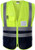 Multi Pockets Class 2 High Visibility Zipper Front Safety Vest With Reflective Strips.Meets ANSI/ISEA Standards (XXL, Fluorescent yellow)