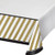 Creative Converting 318098 Border Print Plastic Tablecover, 54 x 102, Black and Gold (2-Pack)
