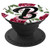 Letter B - Monogram Name Initials with a red rose pattern PopSockets Grip and Stand for Phones and Tablets
