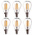 FLSNT LED E12 Candelabra Base Chandelier Light Bulbs,6W(40W Equivalent),Dimmable,2700K Soft White,CRI90,450LM,6 Pack