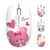 TENMOS M101 Wireless Mouse Cute Silent Computer Mice with USB Receiver, 2.4G Optical Wireless Travel Mouse 1600 DPI Compatible with Laptop, Notebook, PC, Computer (Bear)