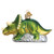 Old World Dinosaur Glass Blown Ornament (Triceratops)