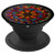Psychedelic Retro Orange Red And Green on Black Mandala Gift - PopSockets Grip and Stand for Phones and Tablets