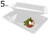 5 Rectangle White Plastic Trays Heavy Duty Plastic Serving Tray 10" x 14" Serving Platters Food Tray Decorative Serving Trays Wedding Platter Party Trays Great Disposable Serving Party Platters White