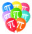 Pi Balloons (16 pcs) Assorted Colors by Nerdy Words