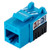 LINKOMM 10-Pack RJ45 Cat6 Slim Profile UTP Unshielded Keystone Jack (Blue)