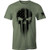 USA Military American Flag Black Skull Patriotic Men's T Shirt (Military Green, L)