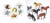 Cowboy Toy Party Favor Supplies 156 Piece Set for 12 Bundle Horse Figures Temporary Tattoos