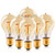 Edison Light Bulbs,HESSION A19 40w Vintage Antique Tungsten Filament Bulbs,E26 Base Edison Bulbs, Decorative Light Bulb Dimmable 110V Amber Glass(6 Pack)