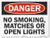 Smartsign S-2811-DG-18x24"Danger - No Smoking, Matches Or Open Lights" Diamond Grade Reflective Aluminum Sign, 18" Length, 24" Width, 0.5" Height