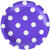 Amscan Dots Round Plates , 96 Ct., New Purple, 7"