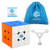 Coogam GAN 356 R Speed Cube Gans 356R 3x3 Stickerless Gan356 R 3x3x3 Speedcube GES V3 System with Extra Blue Pouch