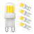 G9 LED Light Bulbs, Dimmable G9 Base, 4W Equivalent 40W Halogen, 300LM, Daylight White 6000K, AC 110V/120V/130V, G9 Bin-pin Base, G9 Bulbs for Home Lighting (Pack of 4)