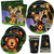 Zoo Jungle Animal Party Plates and Napkins for Safari Birthday Supplies Theme Includes 24 9" Plates 24 7" Plate 24 9 Oz Cups and 50 Luncheon Napkins Tropical Themed Decorations for Kids Animals Baby Shower