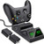 BEBONCOOL Xbox One Controller Charger, Xbox One/One X/One S/One Elite Dual Charging Station with 2X 600mAh Rechargeable Battery Packs, Xbox Charger for Wireless Controller Charge Kit