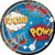 Creative Converting 324838 96 Count Dinner/Large Paper Plates, Superhero Slogans, 8 counts per pack, Pack of 12