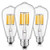 OMAYKEY 10W LED Edison Bulb (100W Equivalent) 2700K Warm White 1000 Lumens, E26 Base Vintage Edison Style ST64 / ST21 Clear Glass LED Filament Light Bulbs, Non-dimmable Version, Pack of 3