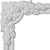 Ekena Millwork PML08X08SE-CASE-4 8 inch W x 8 inch H x 1 8 inch P Seville Panel Moulding Corner (4-Pack),