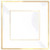 White with Gold Trim, Square Plastic Plate | 10" | 12 Ct.