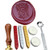 FQL Harry Potter Slytherin School Badge Vintage Rosewood Wax Seal Stamp Set With Gold Red Silver Sticks (SLY)
