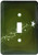 3dRose lsp_152865_1 Pretty White Shooting Star on a Green Background Single Toggle Switch