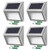 Solar Step Lights with Larger Battery Capacity JACKYLED 4-Pack Stainless Steel Bright 3 LED Solar Powered Deck Lights Weatherproof Outdoor Lighting for Steps Stairs Decks Fences Paths Patio Pathway