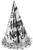 Creative Converting 12 Count Happy New Year Foil Hats with Fringe, Silver