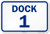 SmartSign "Dock 1" Dock Number Sign | 12" x 18" 3M Engineer Grade Reflective Aluminum