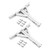 uxcell Folding Shelf Bracket, Metal White Triangle Spring Loaded Wall Mounting Angle Supports, Pack of 4 10 Inch